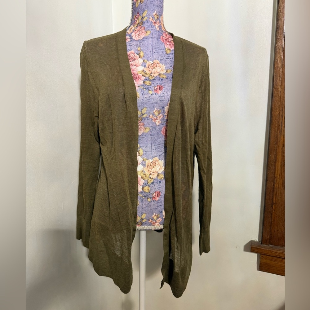 LOFT Olive Cardigan Sweater